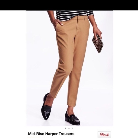 Jumpsuits | Camel Midrise Harper Pants 